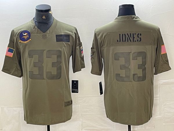 Men Minnesota Vikings #33 Jones green 2024 Nike Vapor Untouchable Limited NFL Jersey style 1